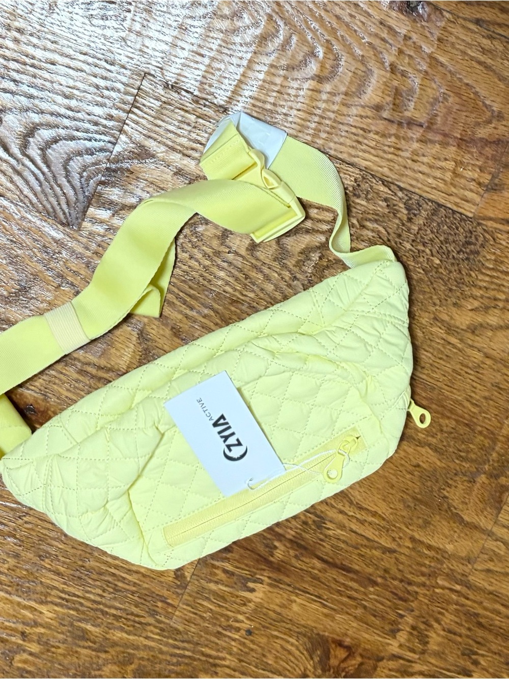 Quilted Yellow Crossbody Belt Bag by ZARA